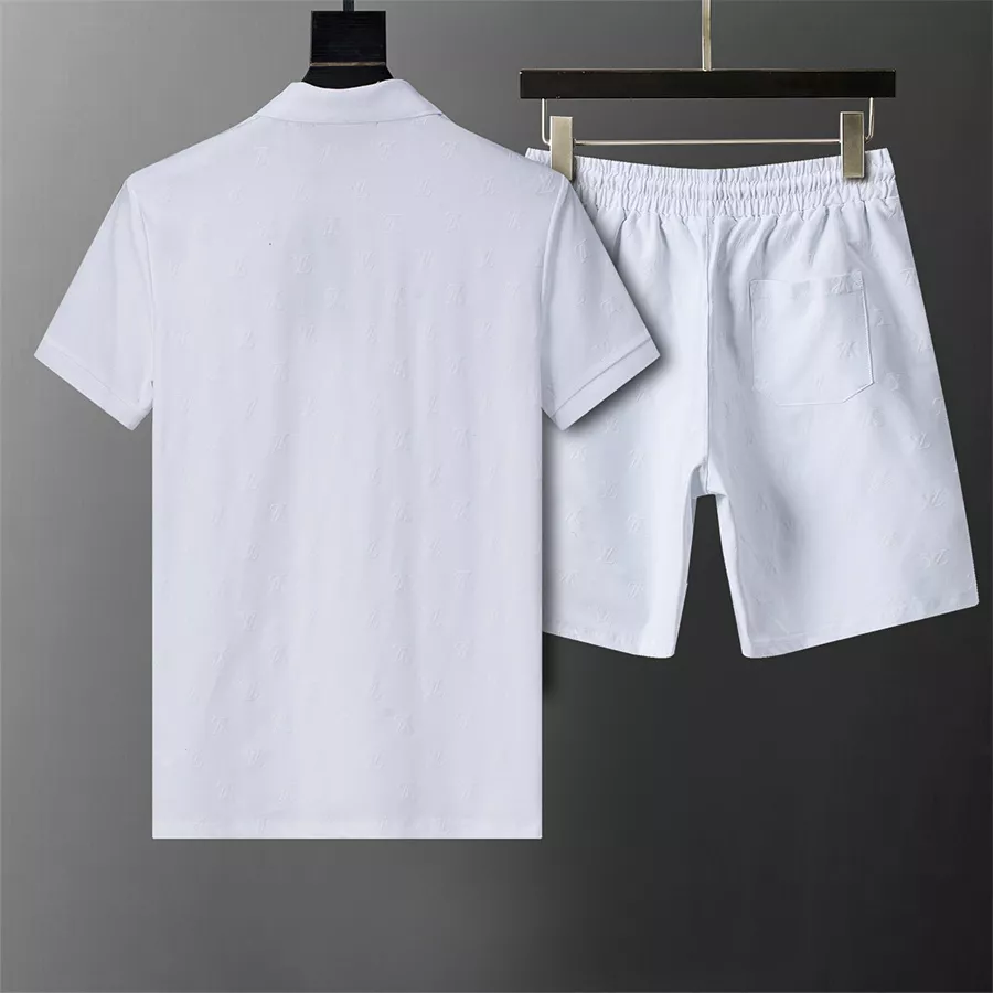 Soft 2594 Louis Vuitton LV Tracksuits Short Sleeved For Men