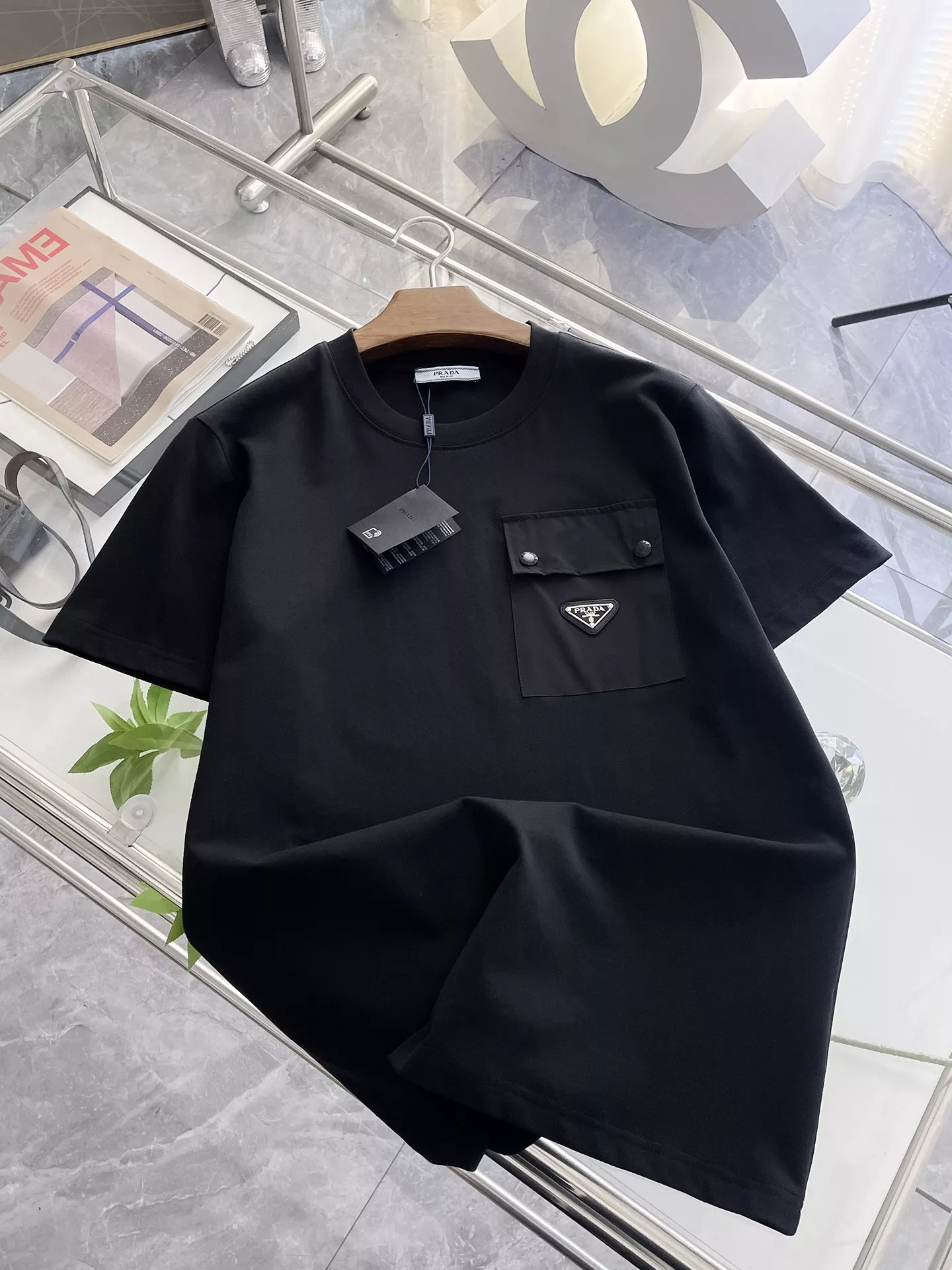 Soft 3828 Prada T-Shirts Short Sleeved For Men