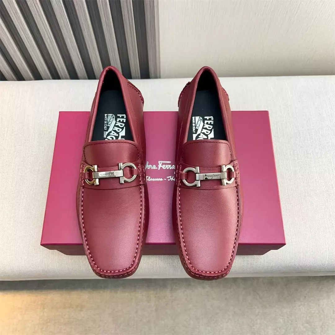 Soft 4728 Salvatore Ferragamo Leather Shoes For Men
