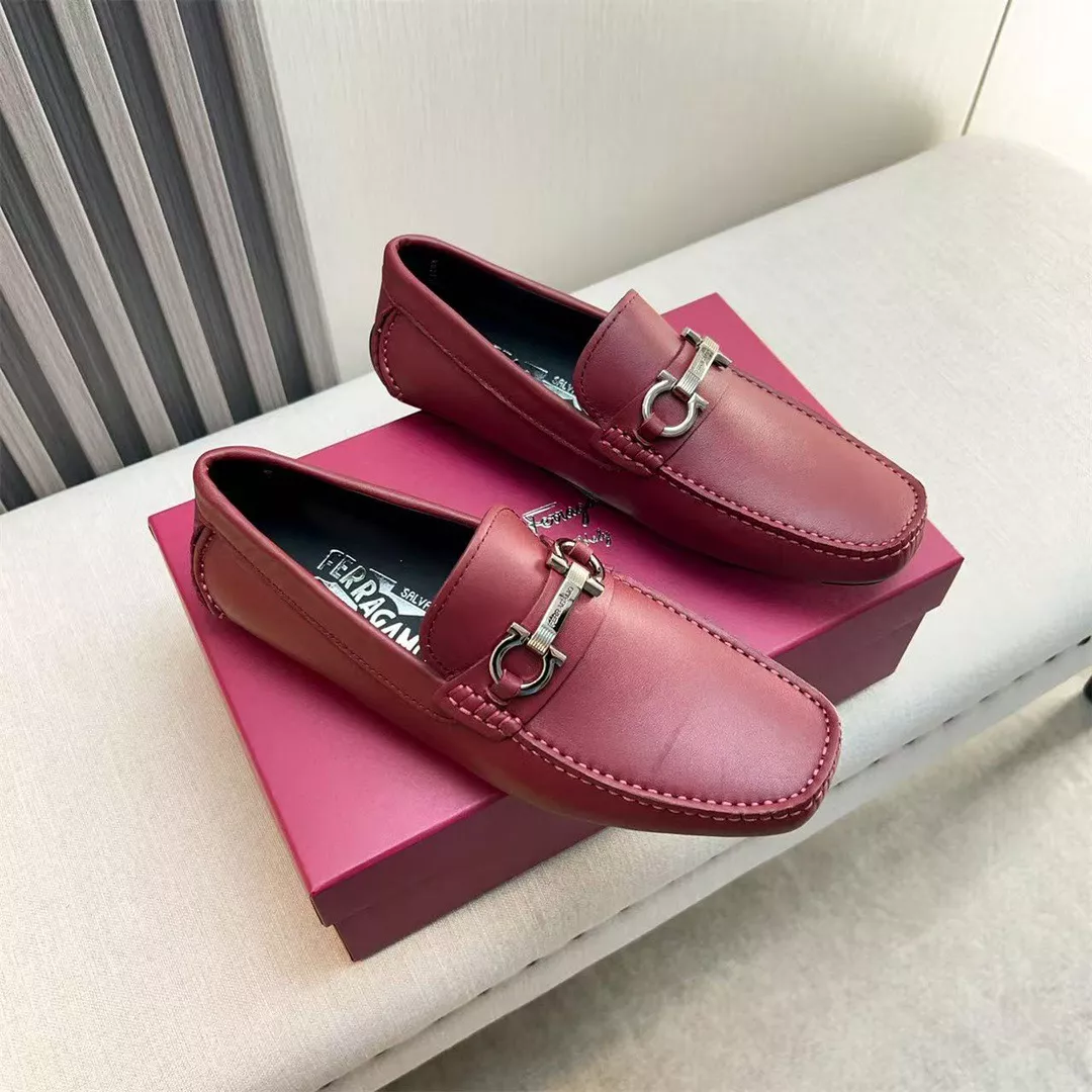 Soft 4728 Salvatore Ferragamo Leather Shoes For Men