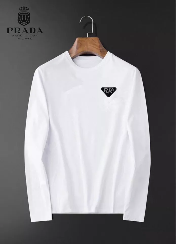 Soft 5355 Prada T-Shirts Long Sleeved For Unisex