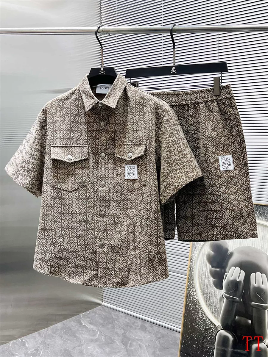 Soft 5519 LOEWE Tracksuits Short Sleeved For Men