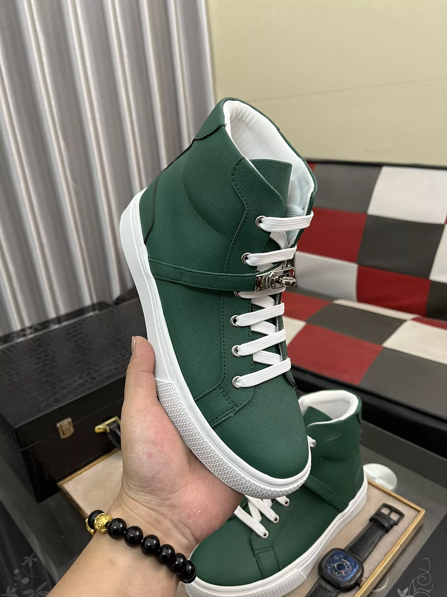 Soft 5703 Hermes High Tops Shoes For Men