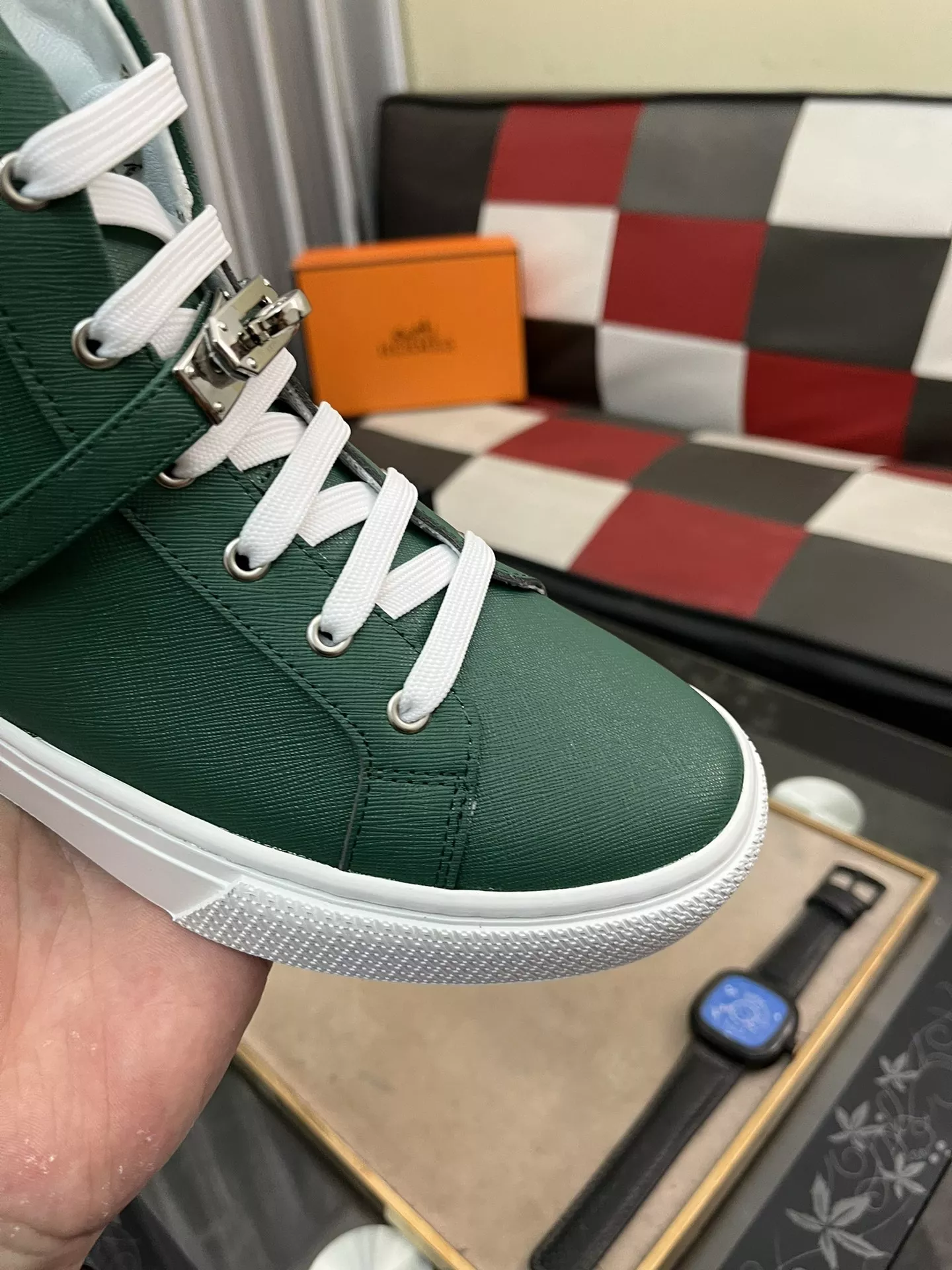 Soft 5703 Hermes High Tops Shoes For Men