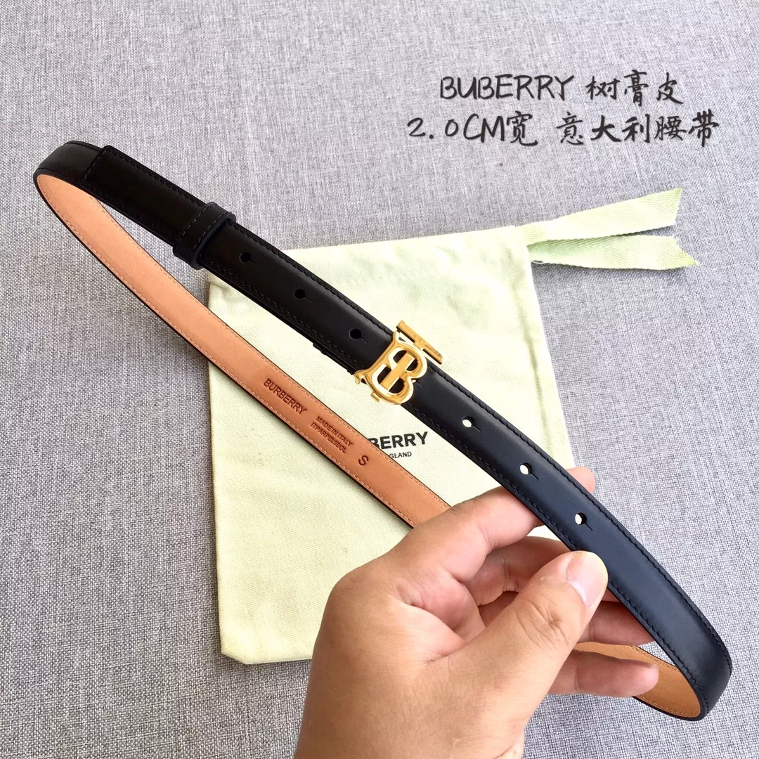 Soft 5778 Burberry AAA Quality Belts In 2.0cm For Women