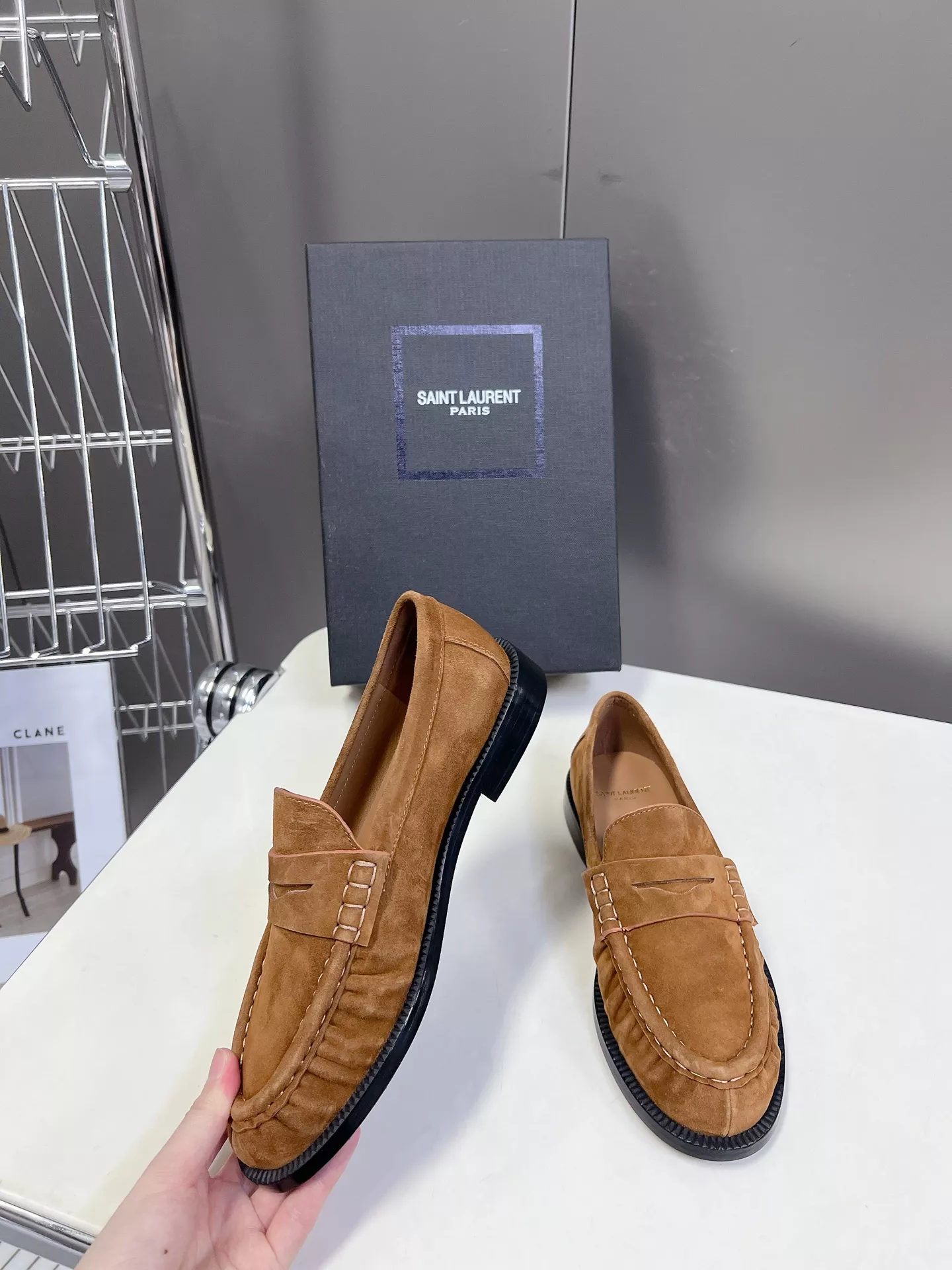 Soft 5892 Yves Saint Laurent YSL Leather Shoes For Women