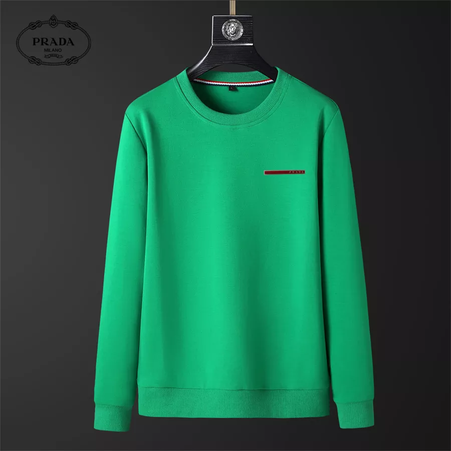 Soft 7554 Prada Hoodies Long Sleeved For Men