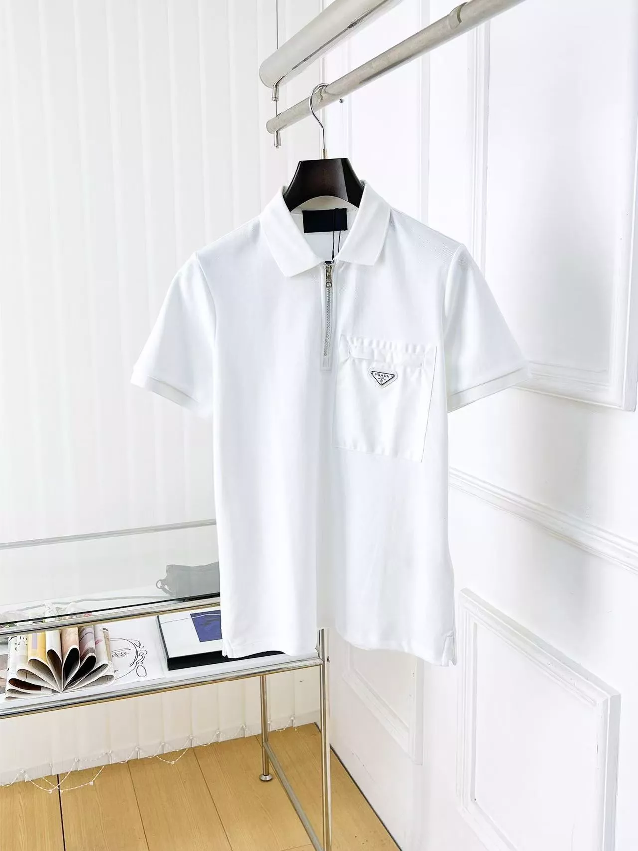 Soft 757 Prada T-Shirts Short Sleeved For Men