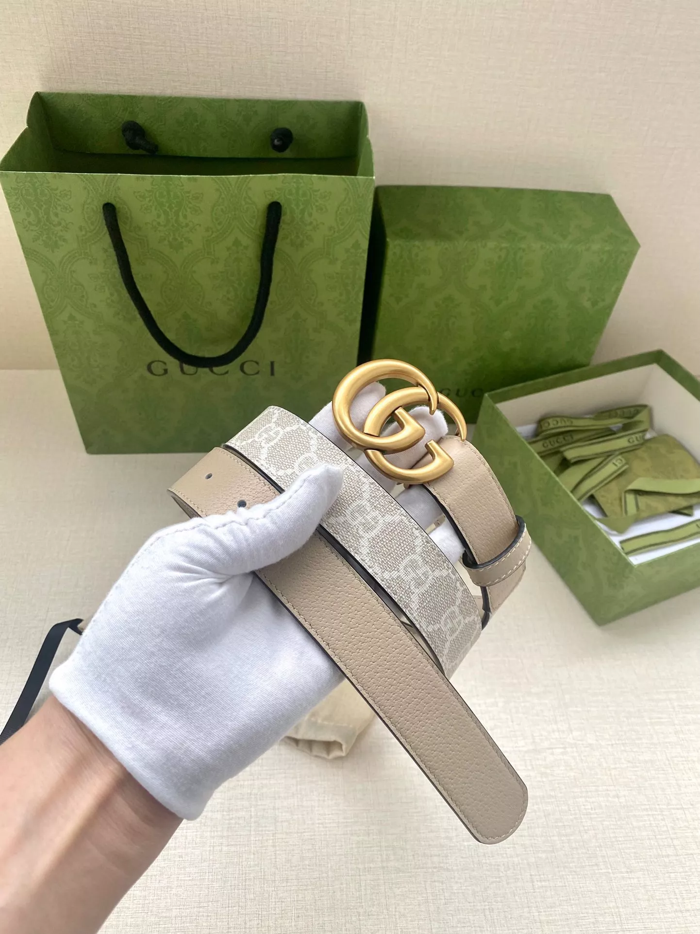 Soft 7608 Gucci AAA Quality Belts In 3.0cm For Women