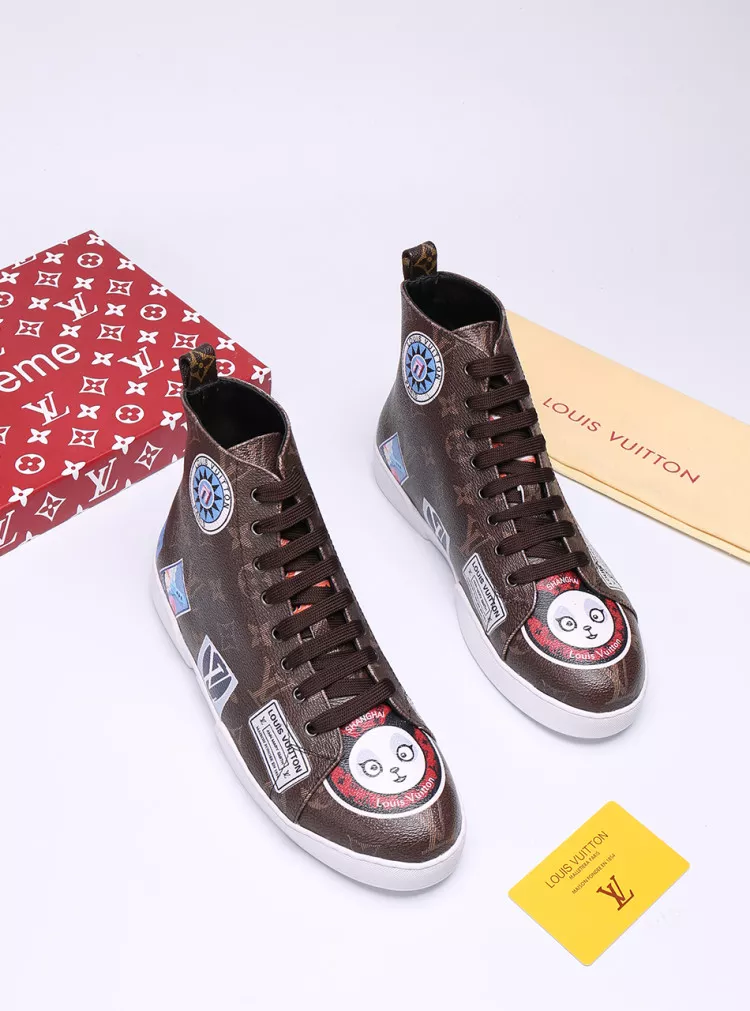 Soft 7906 Louis Vuitton High Tops Shoes For Men