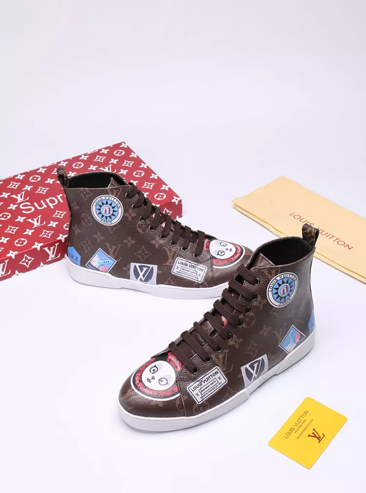 Soft 7906 Louis Vuitton High Tops Shoes For Men