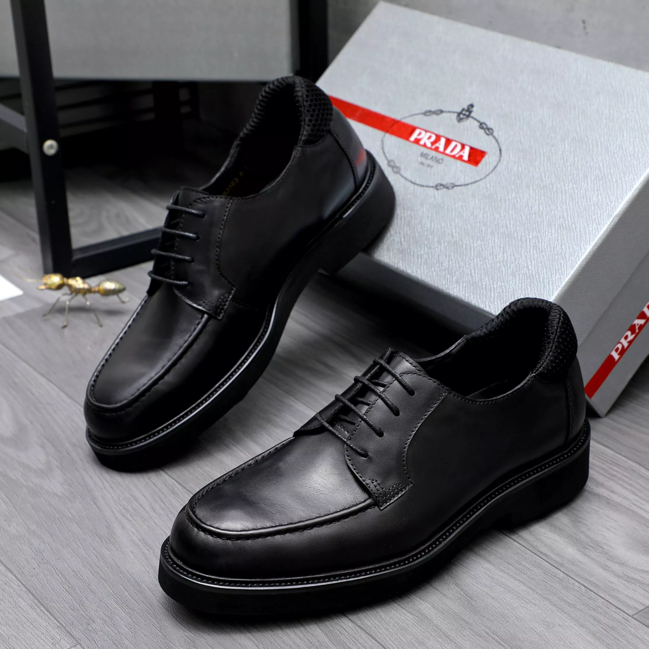 Soft 7993 Prada Leather Shoes For Men