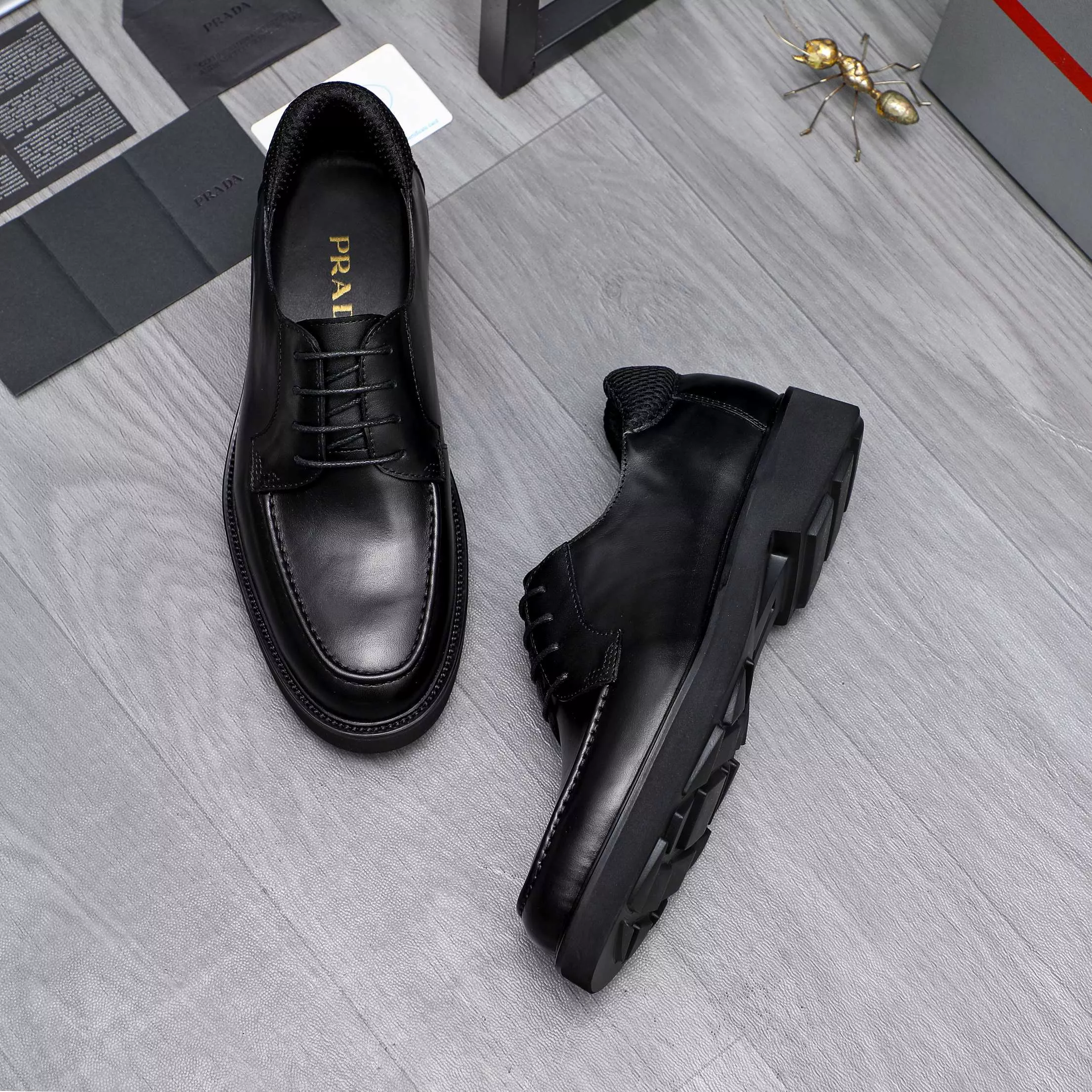 Soft 7993 Prada Leather Shoes For Men