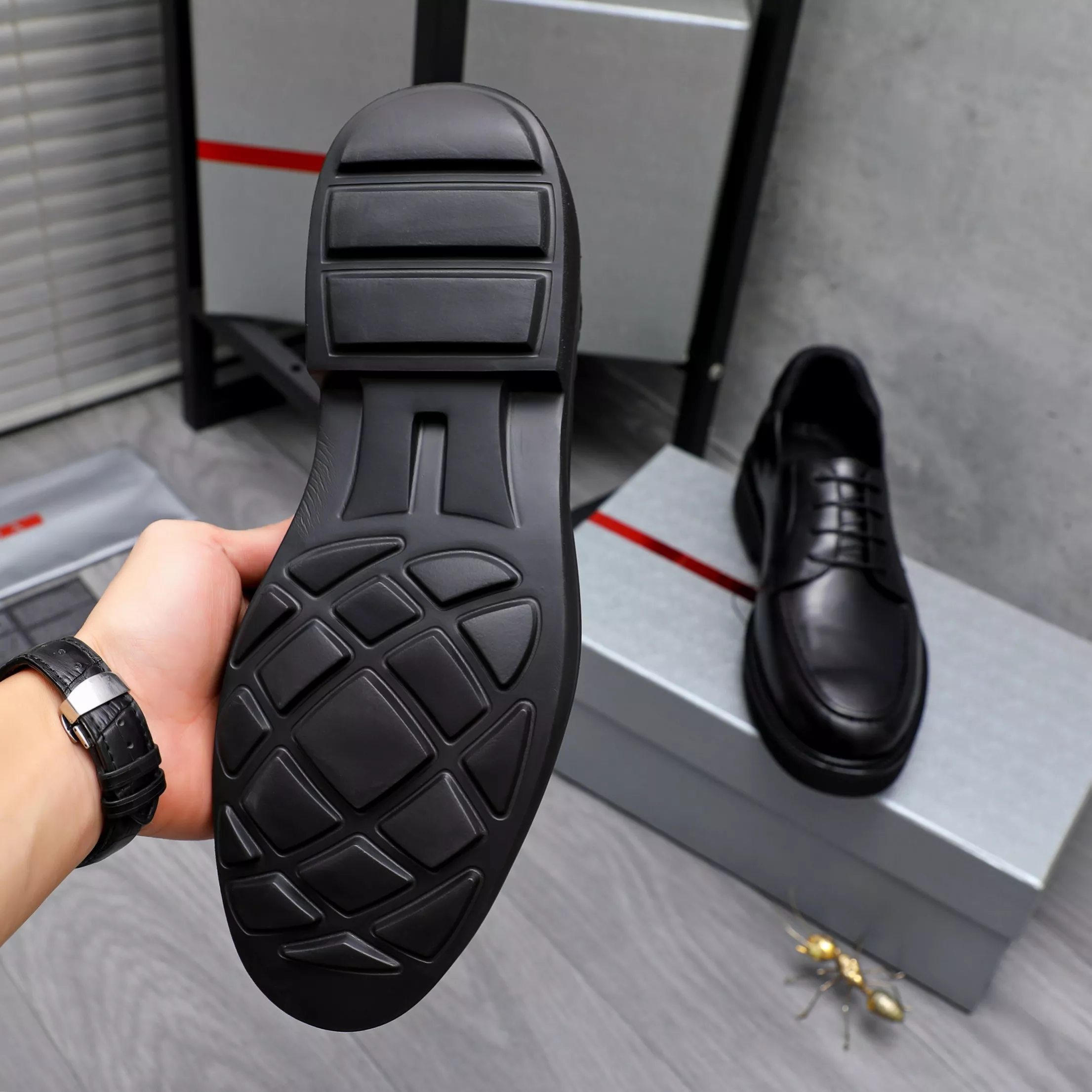 Soft 7993 Prada Leather Shoes For Men