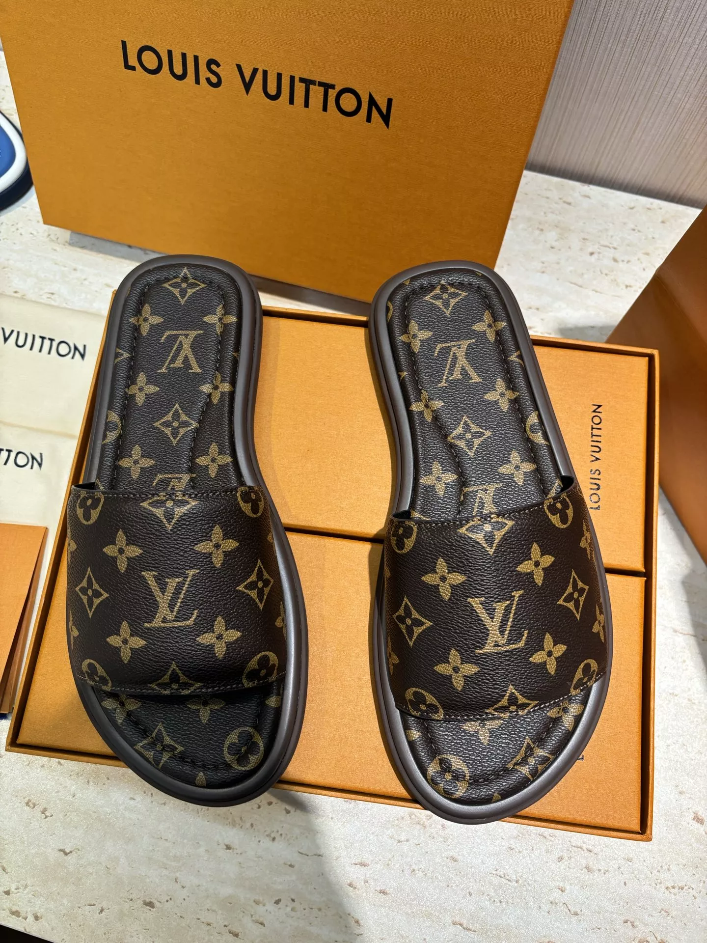 Soft 9202 Louis Vuitton Slippers For Men