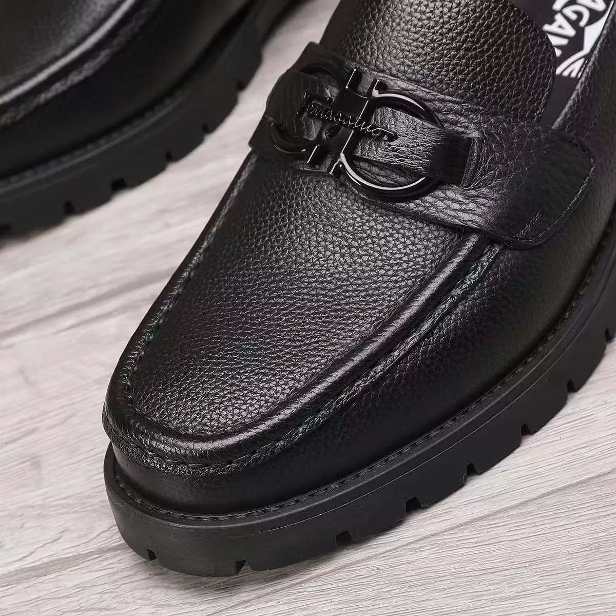 Soft 9497 Salvatore Ferragamo Leather Shoes For Men