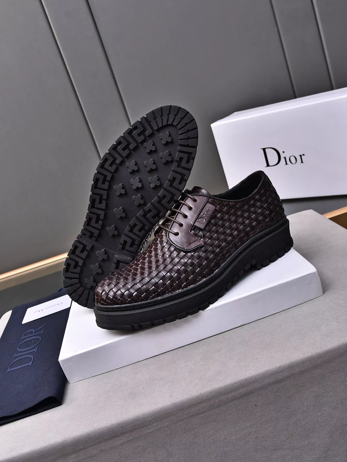Soft 9922 Christian Dior Leather Shoes For Men