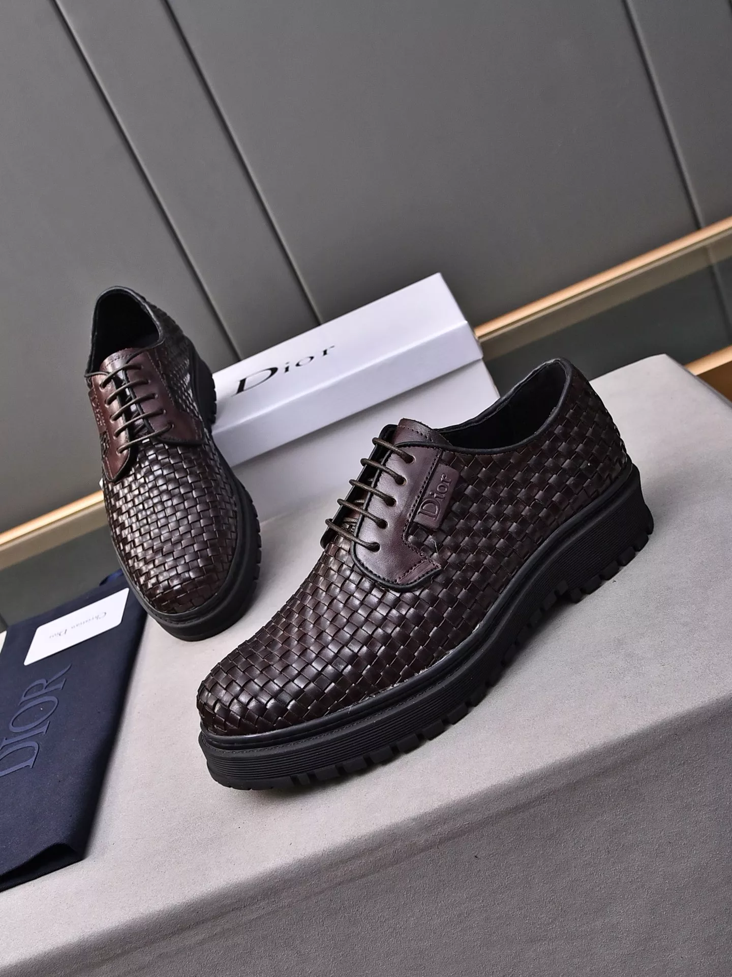 Soft 9922 Christian Dior Leather Shoes For Men