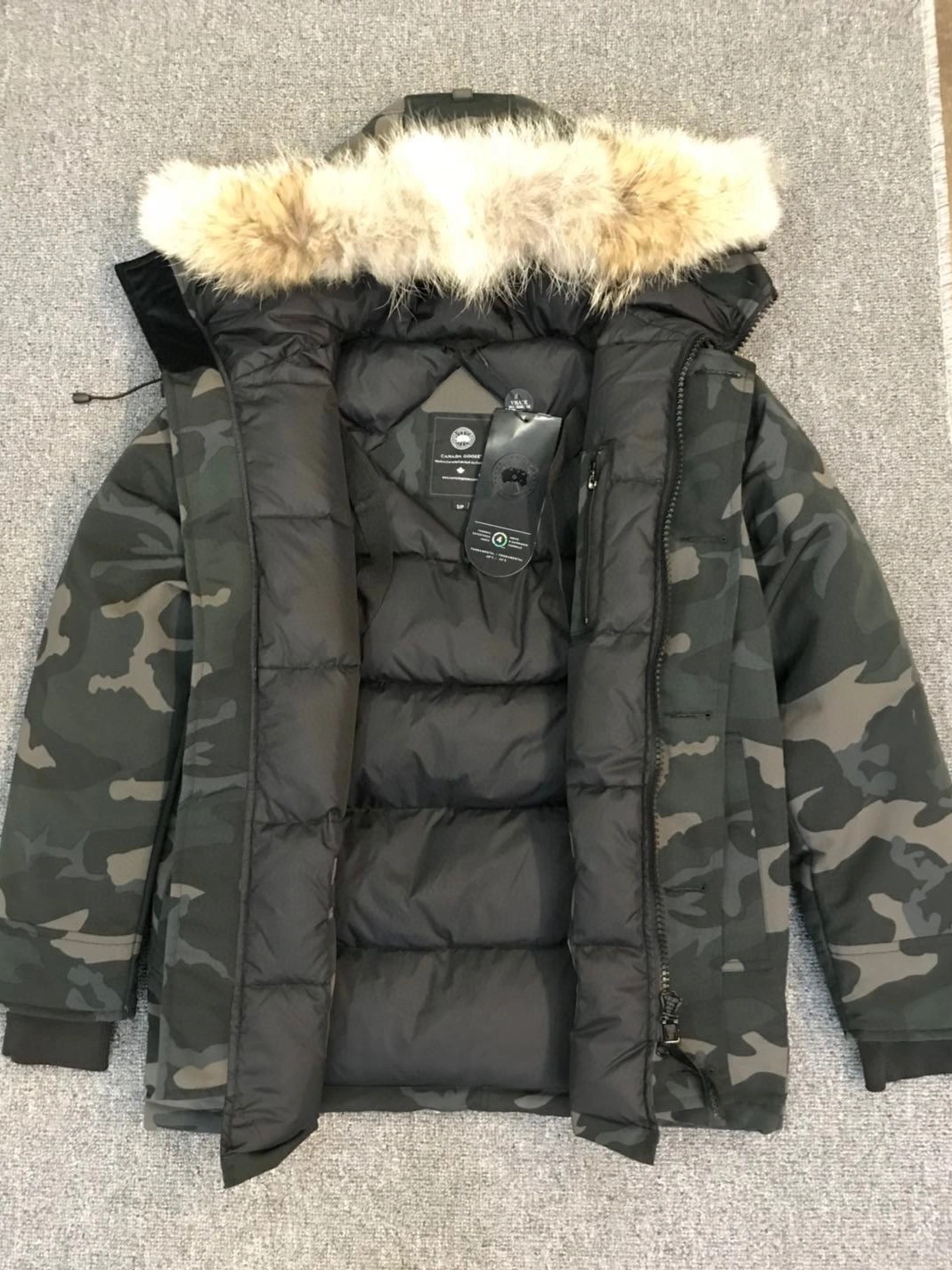 Sophisticated 1609 Canada Goose Down Feather Coat Long Sleeved For Unisex
