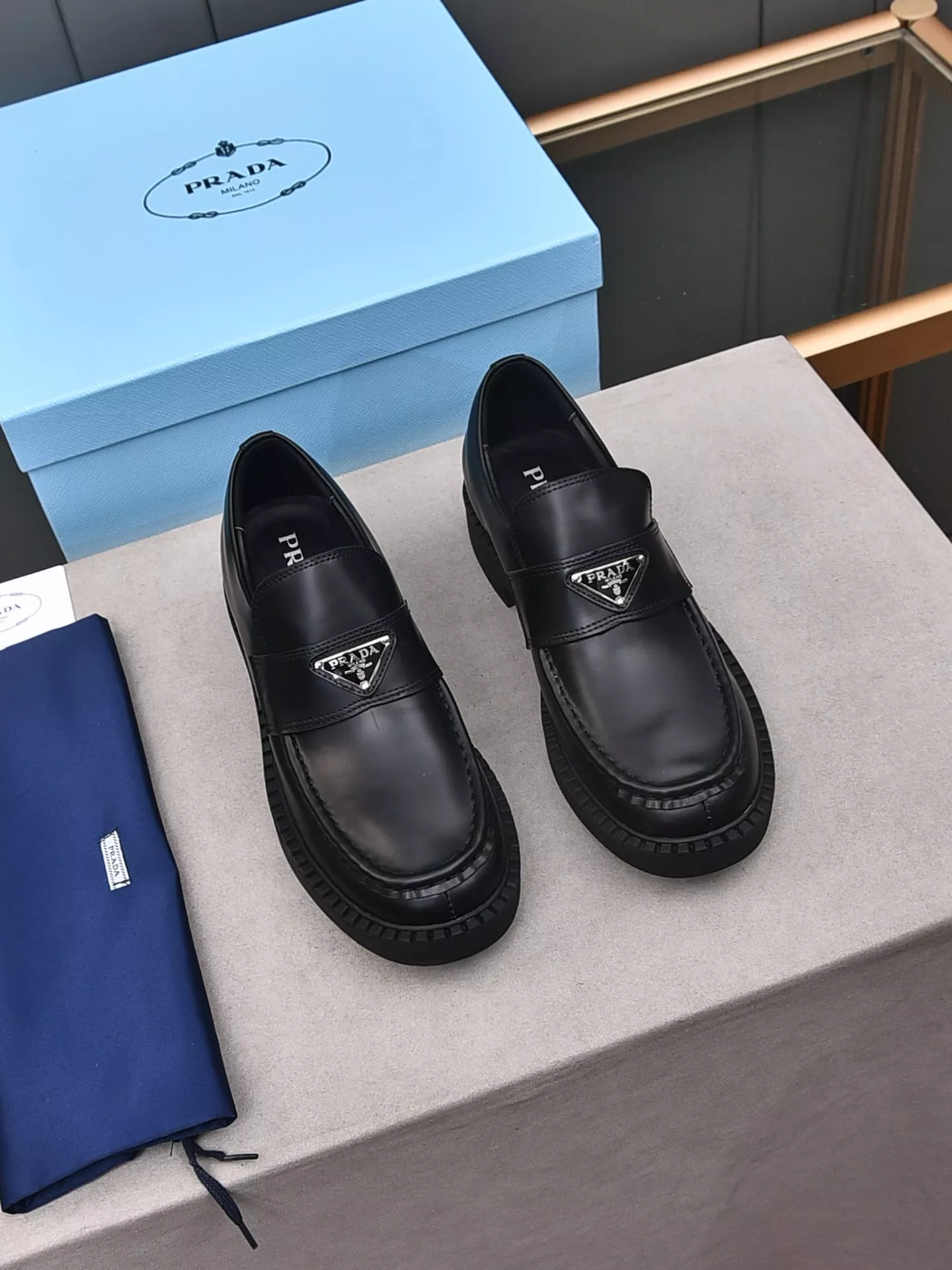 Sophisticated 1854 Prada Leather Shoes For Men