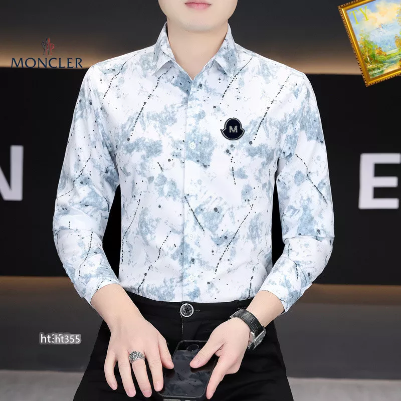 Sophisticated 2141 Moncler Shirts Long Sleeved For Men