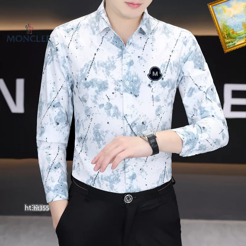 Sophisticated 2141 Moncler Shirts Long Sleeved For Men