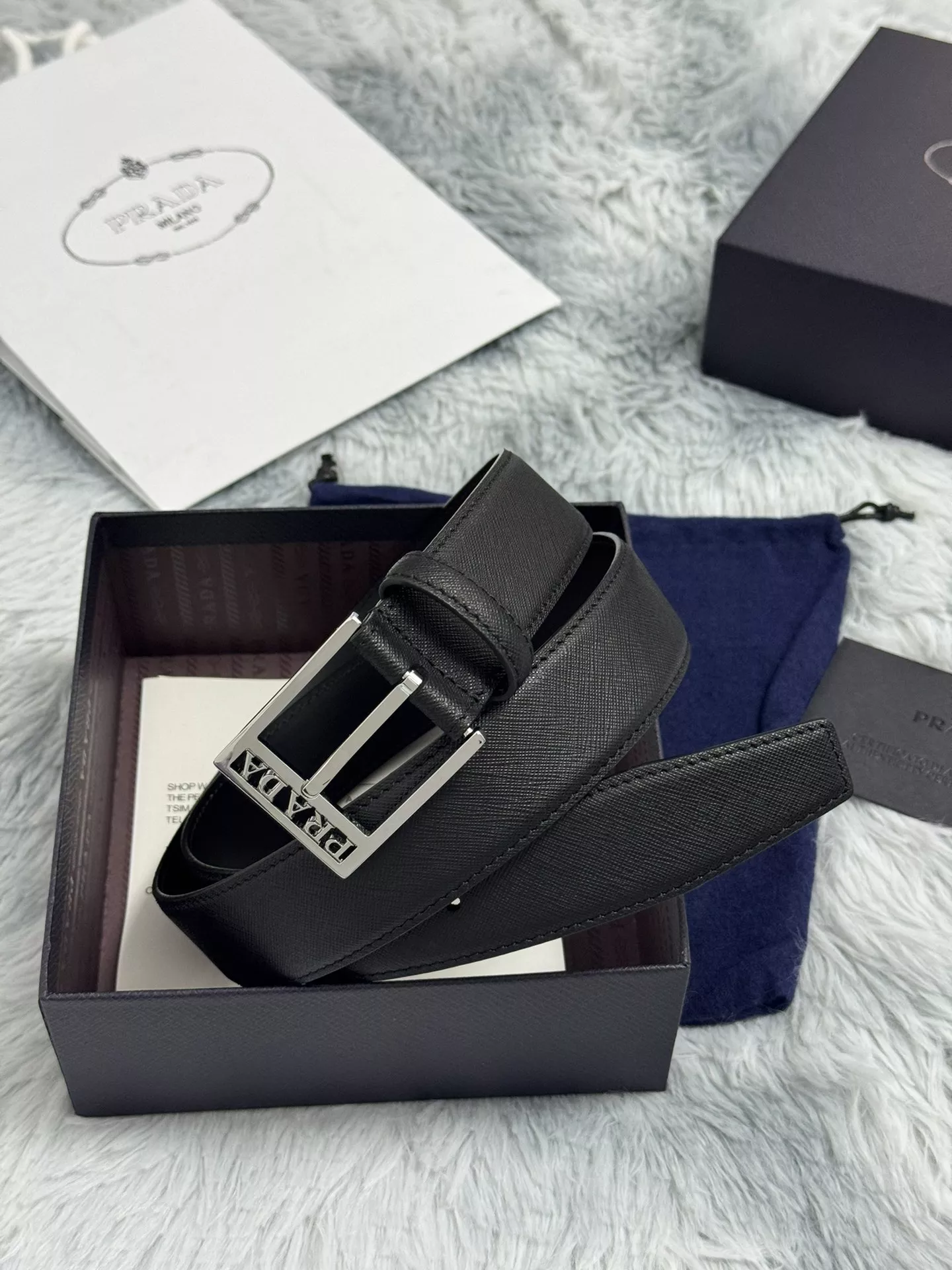 Sophisticated 3903 Prada AAA Quality Belts In 3.5cm For Men