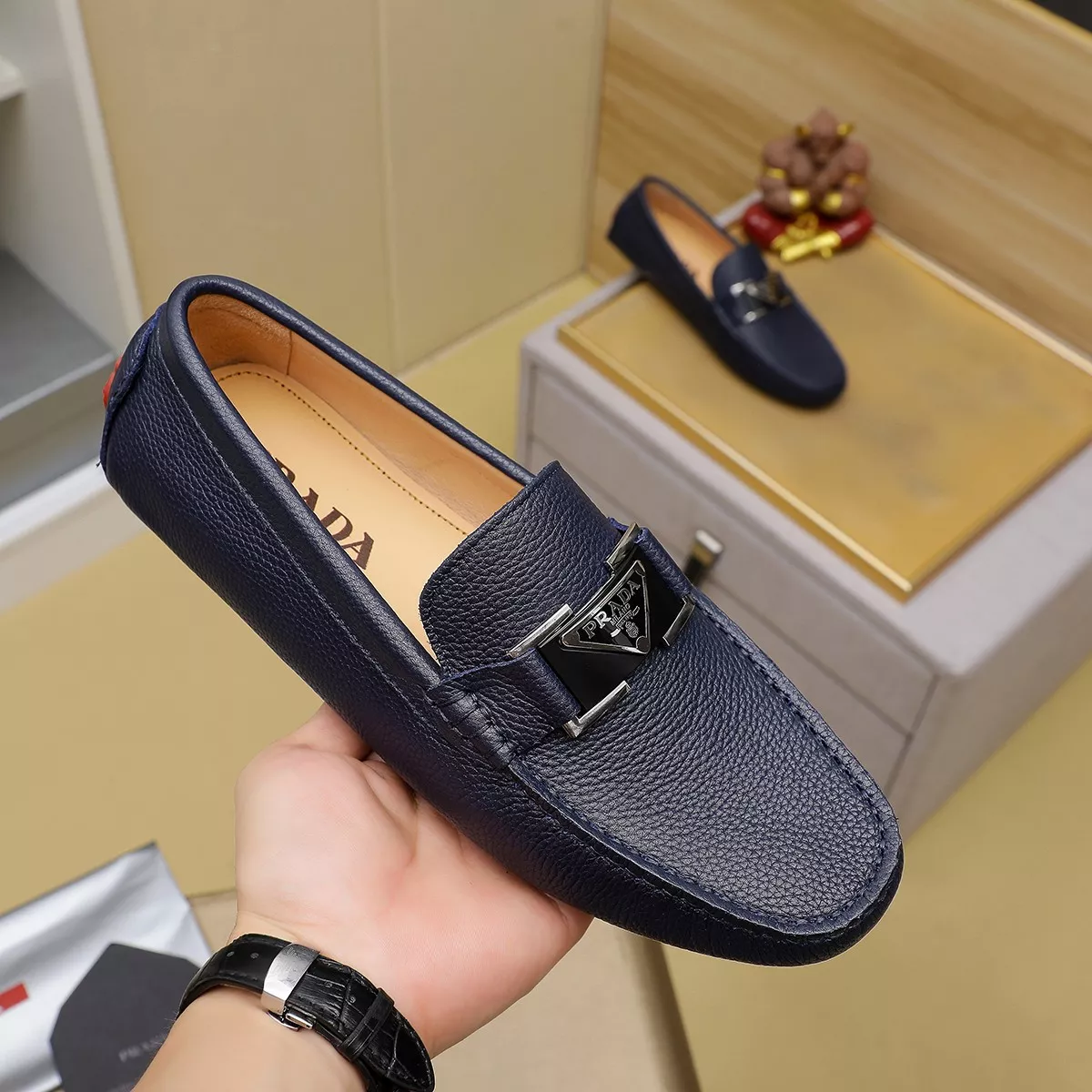 Sophisticated 4066 Prada Leather Shoes For Men