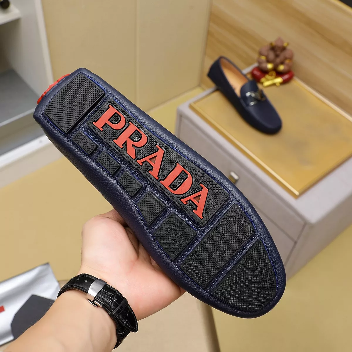 Sophisticated 4066 Prada Leather Shoes For Men