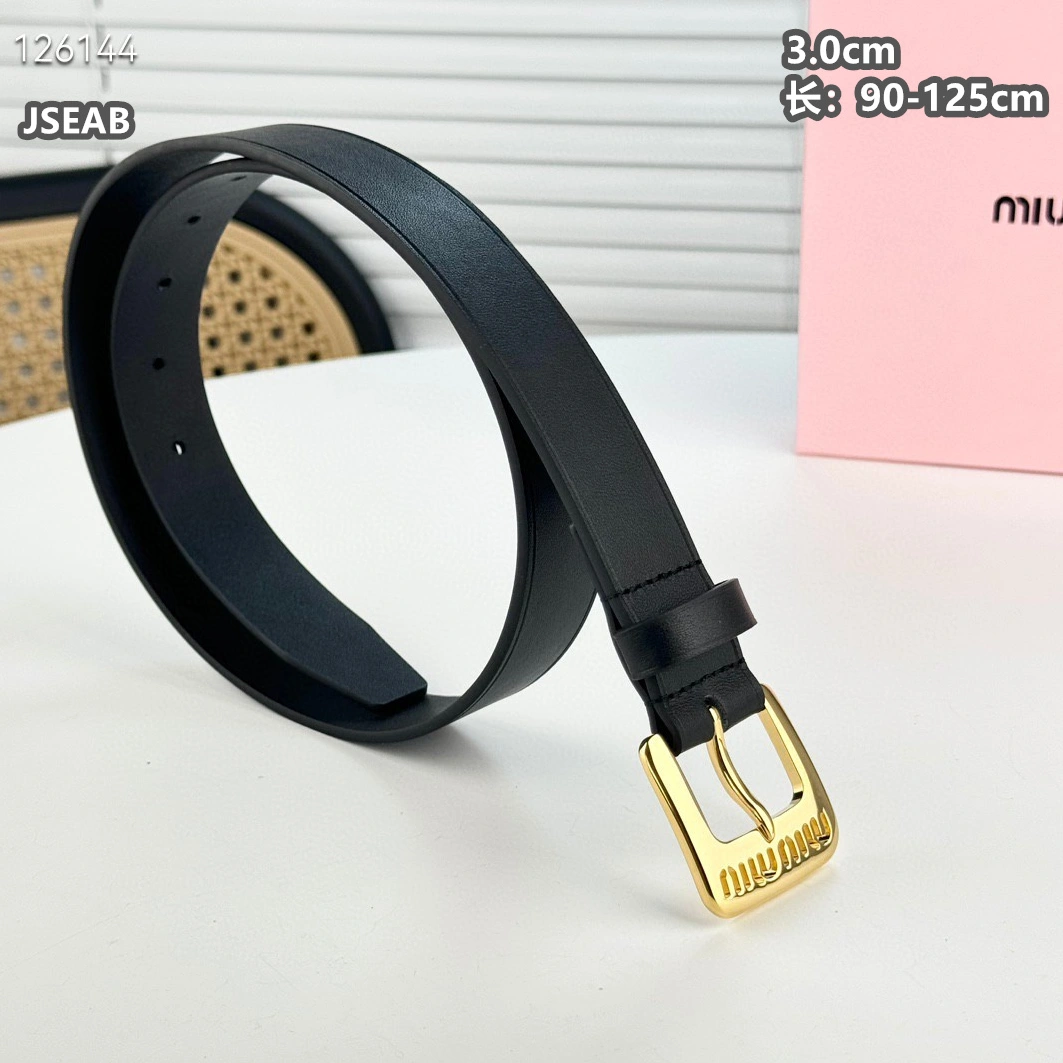 Sophisticated 4129 MIU MIU AAA Quality Belts For Unisex