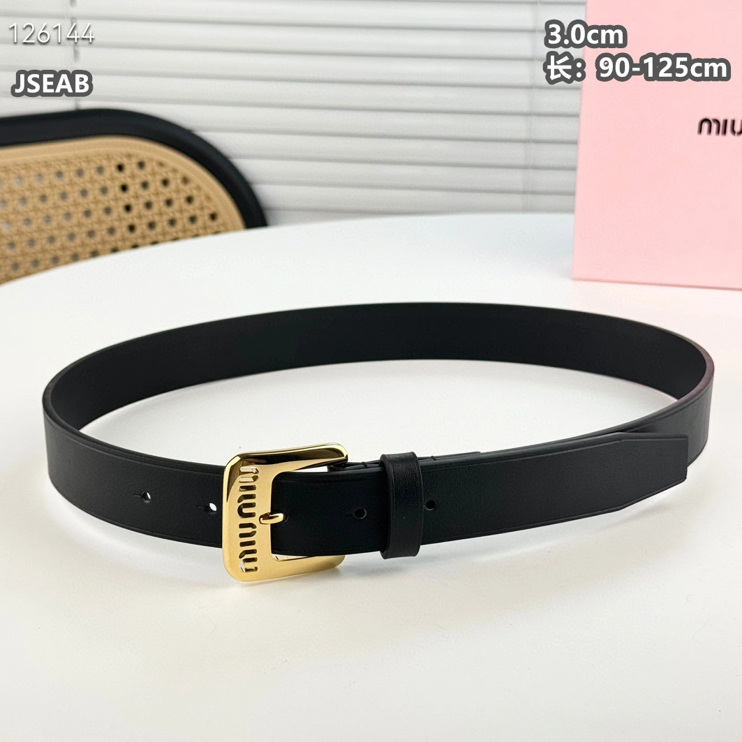 Sophisticated 4129 MIU MIU AAA Quality Belts For Unisex