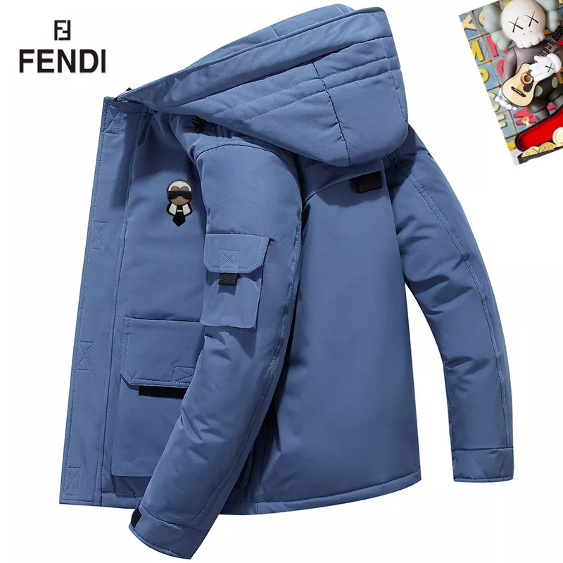 Sophisticated 4892 Fendi Down Feather Coat Long Sleeved For Men