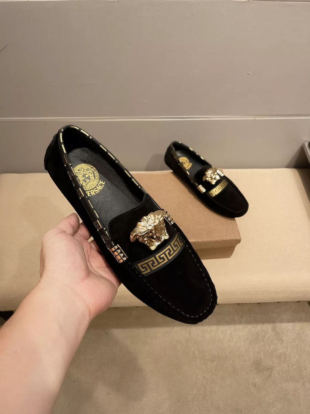 Sophisticated 5127 Versace Leather Shoes For Men