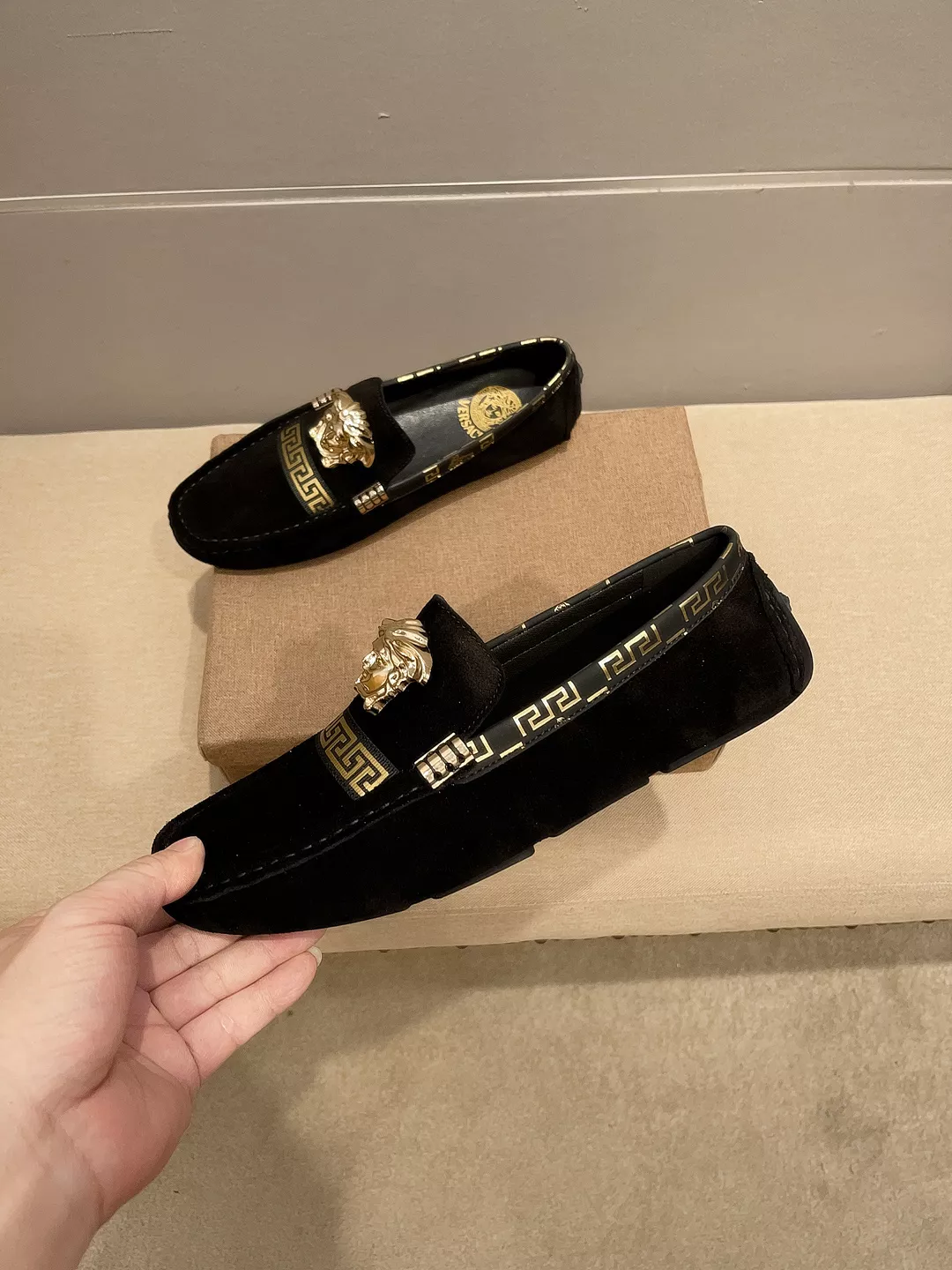 Sophisticated 5127 Versace Leather Shoes For Men