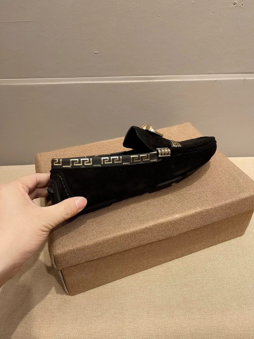 Sophisticated 5127 Versace Leather Shoes For Men