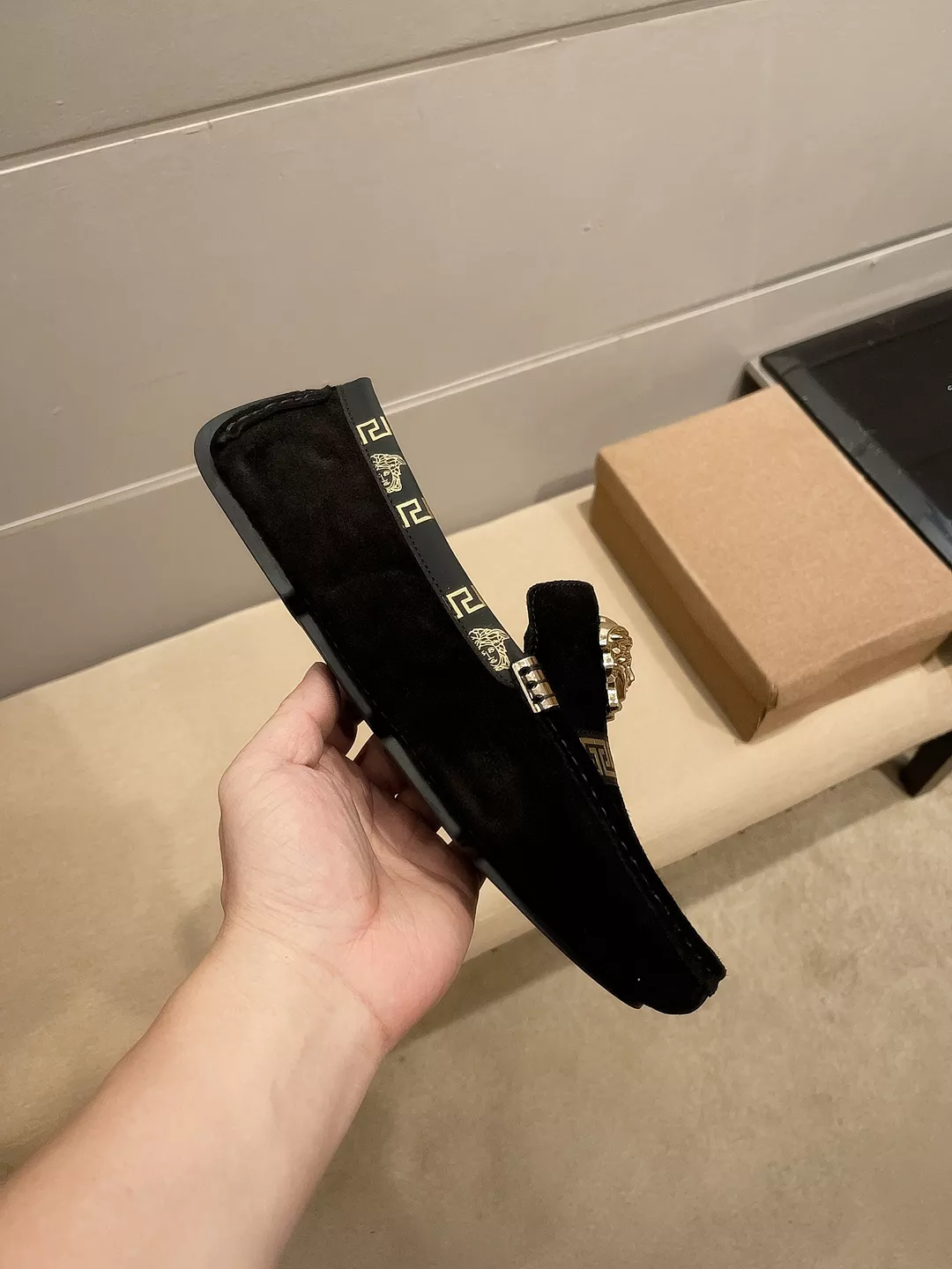 Sophisticated 5127 Versace Leather Shoes For Men