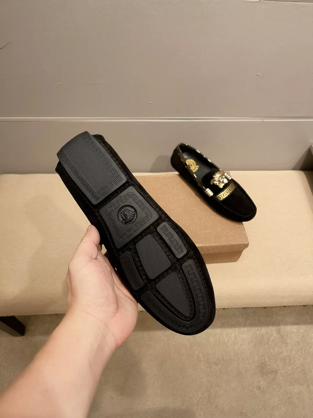 Sophisticated 5127 Versace Leather Shoes For Men