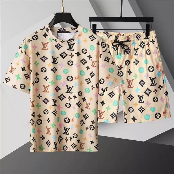 Sophisticated 5419 Louis Vuitton LV Tracksuits Short Sleeved For Men