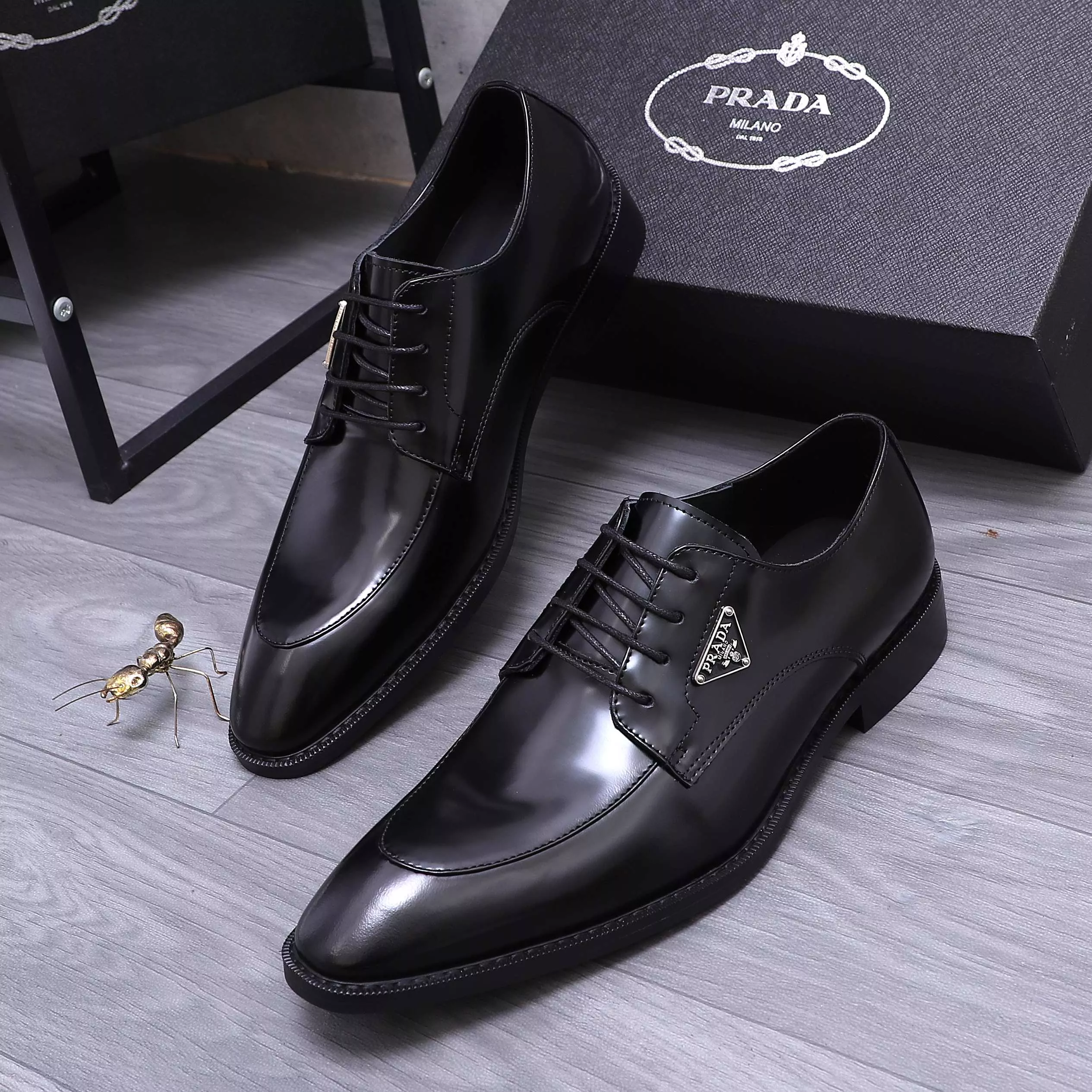 Sophisticated 5984 Prada Leather Shoes For Men