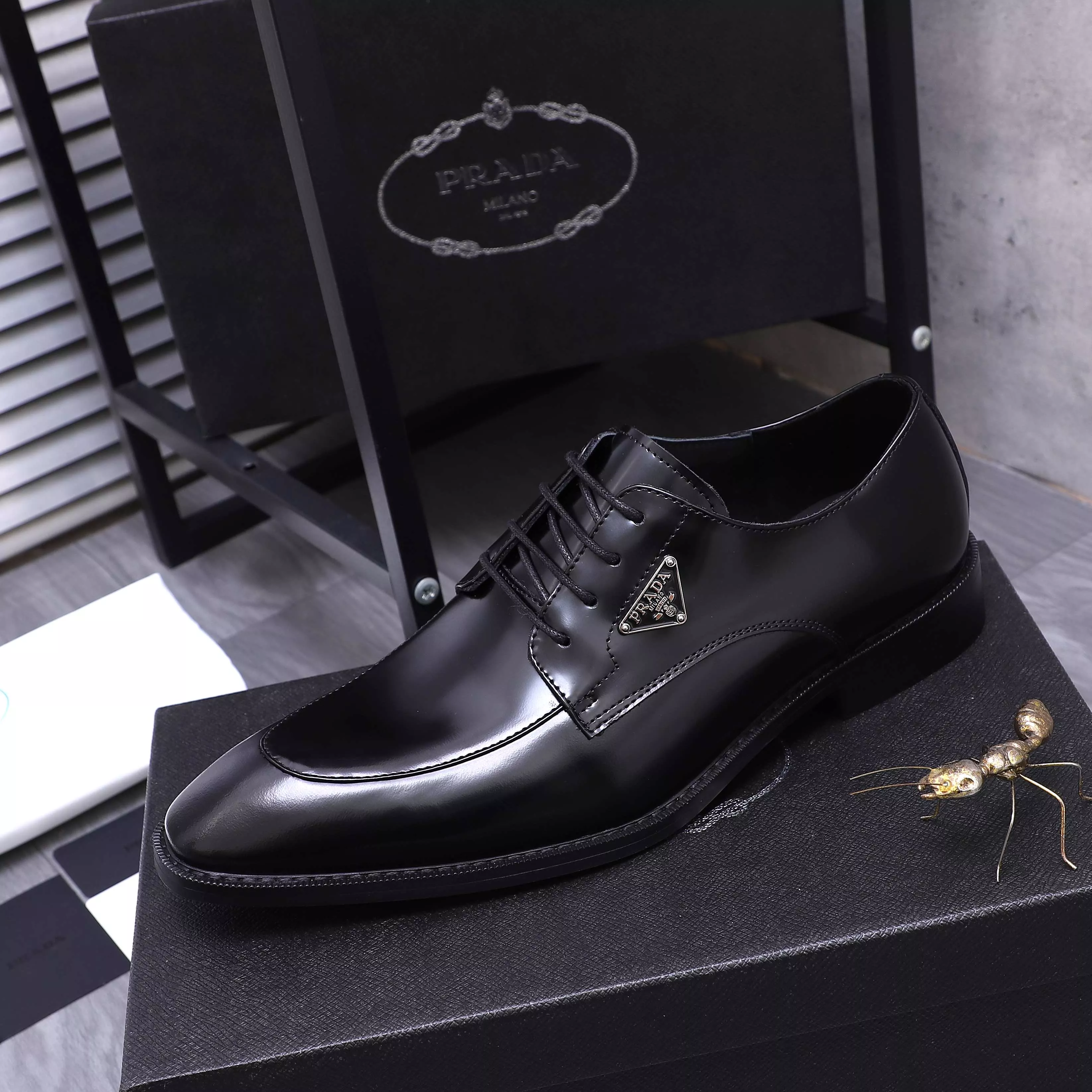 Sophisticated 5984 Prada Leather Shoes For Men
