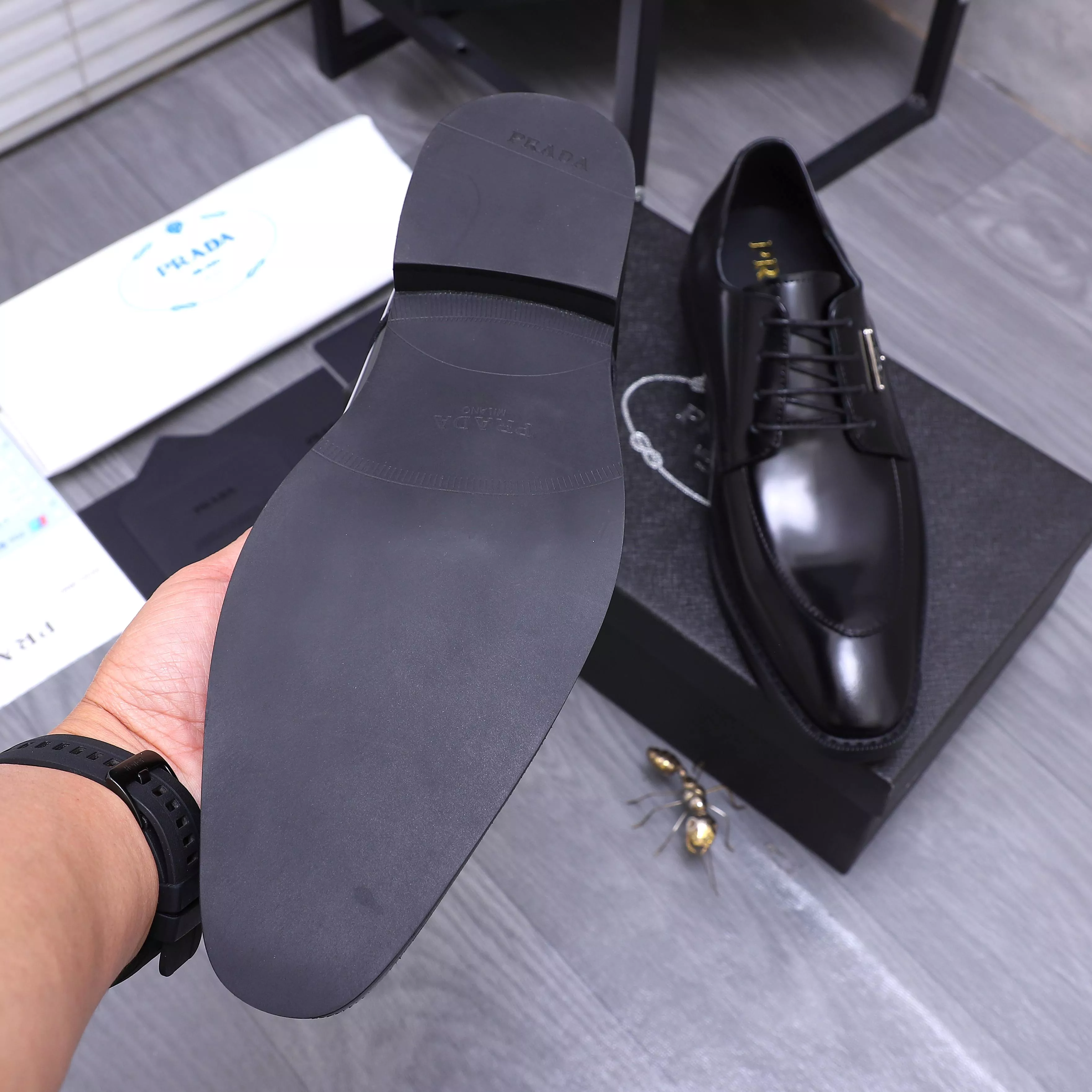 Sophisticated 5984 Prada Leather Shoes For Men