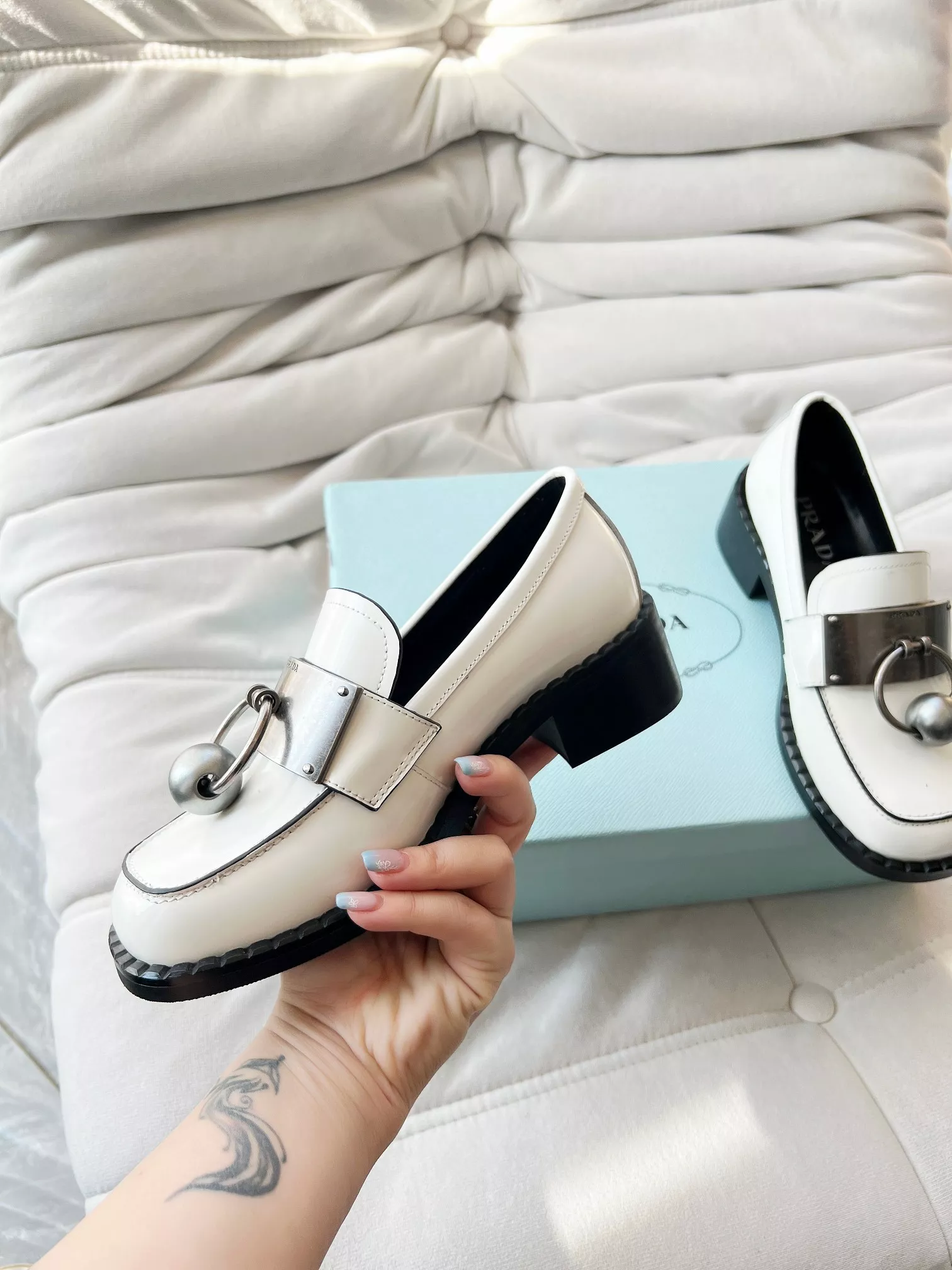 Sophisticated 6144 Prada Leather Shoes For Women