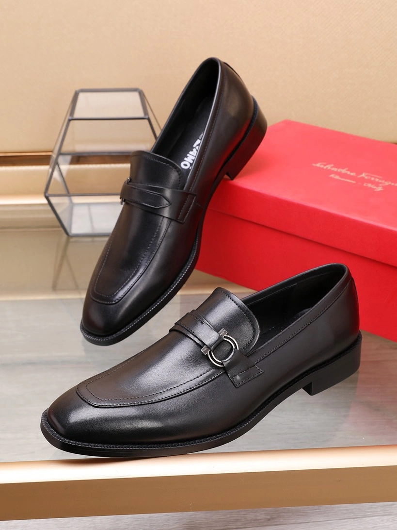 Sophisticated 7185 Salvatore Ferragamo Leather Shoes For Men