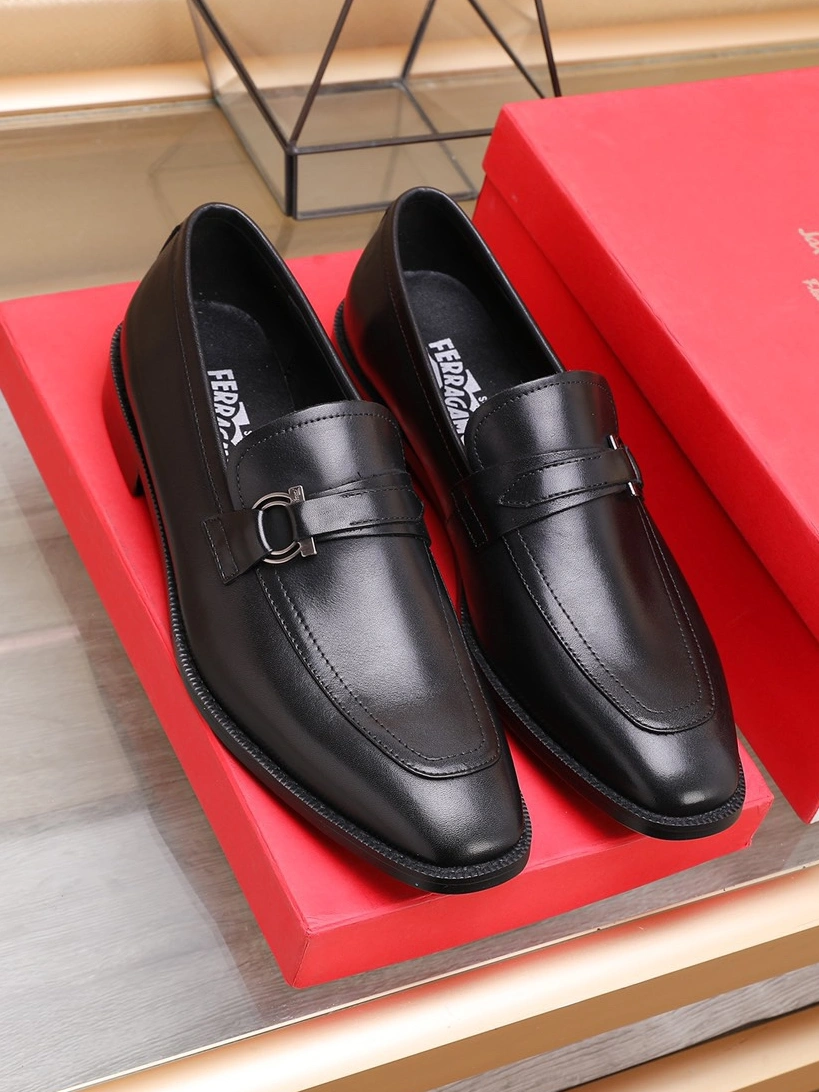Sophisticated 7185 Salvatore Ferragamo Leather Shoes For Men