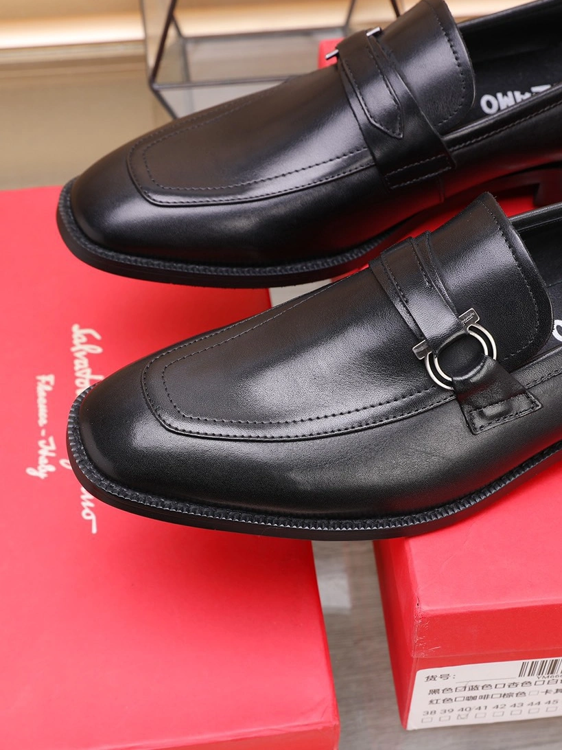 Sophisticated 7185 Salvatore Ferragamo Leather Shoes For Men