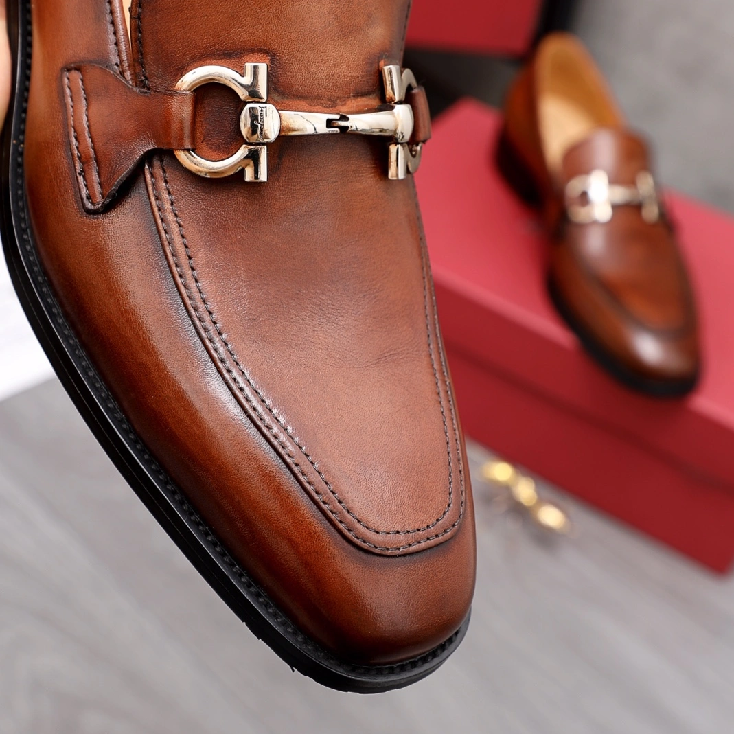Sophisticated 7767 Salvatore Ferragamo Leather Shoes For Men
