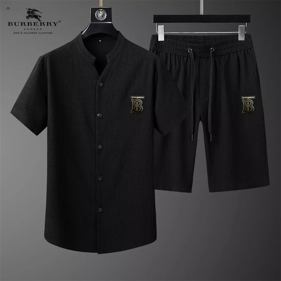 Sophisticated 8656 Burberry Tracksuits Short Sleeved For Men