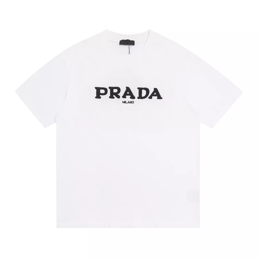 Sophisticated 9513 Prada T-Shirts Short Sleeved For Unisex