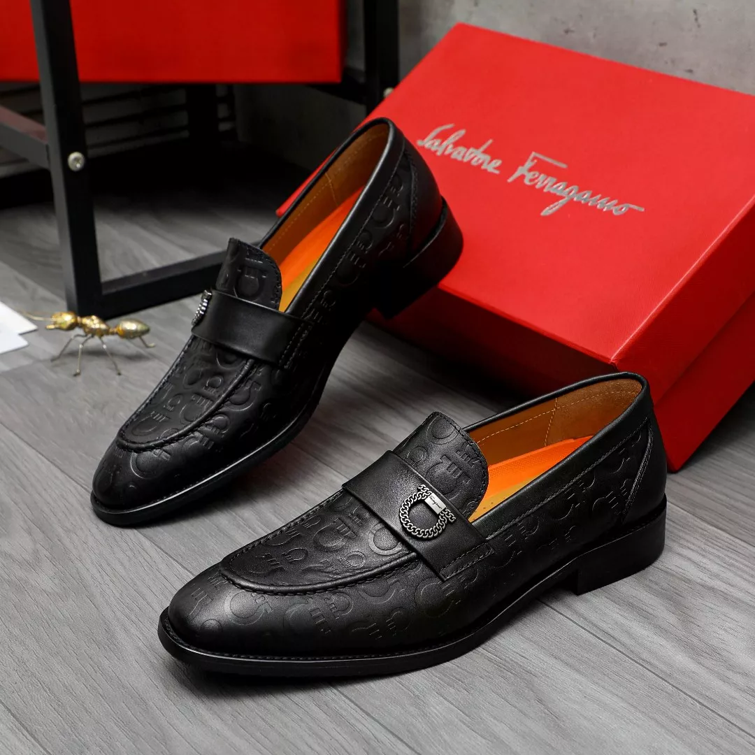 SportInspired 251 Salvatore Ferragamo Leather Shoes For Men