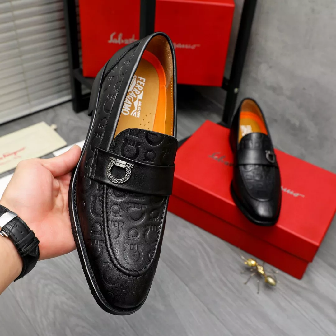 SportInspired 251 Salvatore Ferragamo Leather Shoes For Men